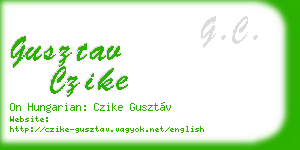 gusztav czike business card
